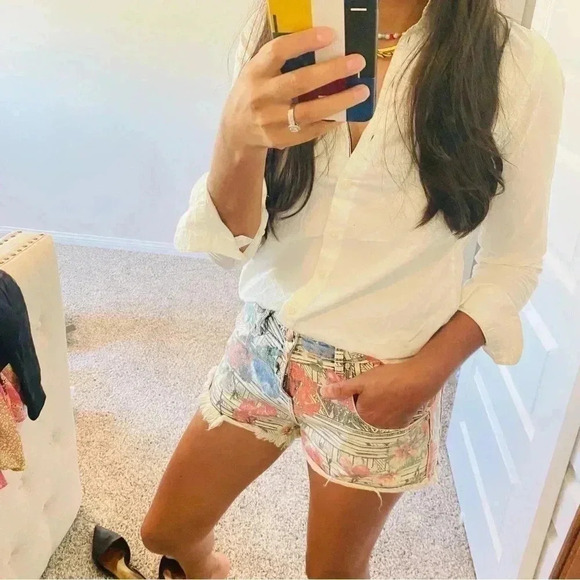 PRINTED Jeans Shorts - Picture 3 of 7